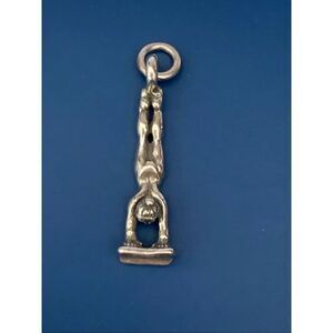 Gymnastics Sterling Silver Jewelry Charm #sports #competition #exercise